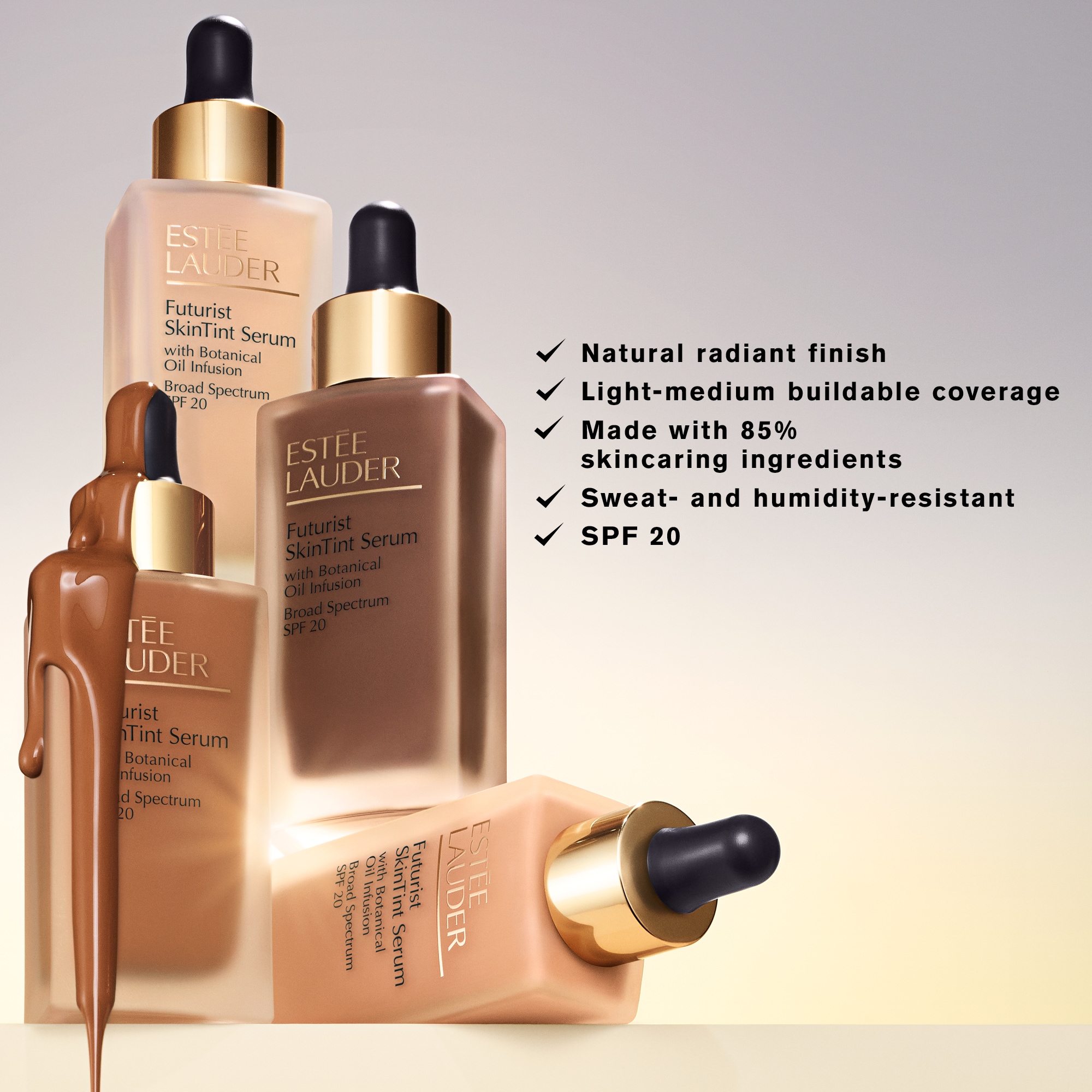 Amazon.com: Estée Lauder Futurist Skin Tint Serum Foundation  Estée Lauder Futurist SkinTint Serum Foundation 4N2 Spiced Sand SPF 20 main image 1